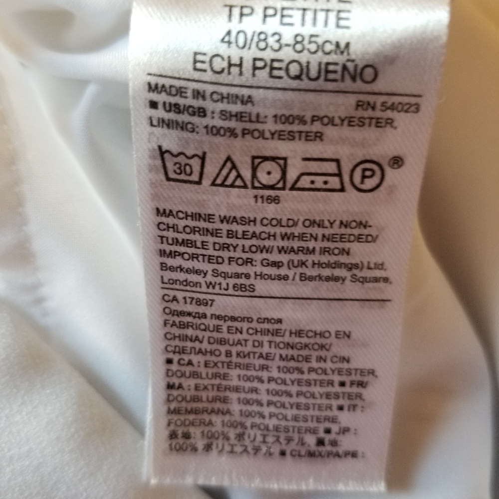 BANANA REPUBLIC white sleeveless purple floral top - Picture 7 of 8